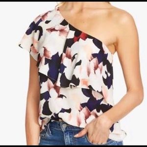 1. State Floral One Shoulder Blouse- XS
